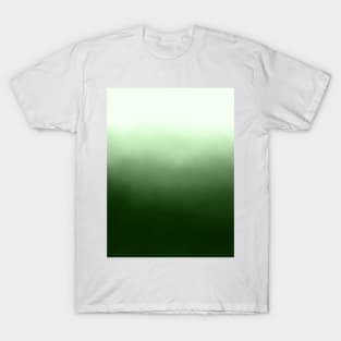 Boho Hunter Green & Tea Green Ombre Gradient Dip Dye T-Shirt